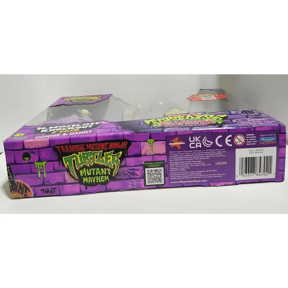 TMNT Mutant Mayhem Tubular Torsos Donnie & Danny Knock Off Knockout 2-Pack